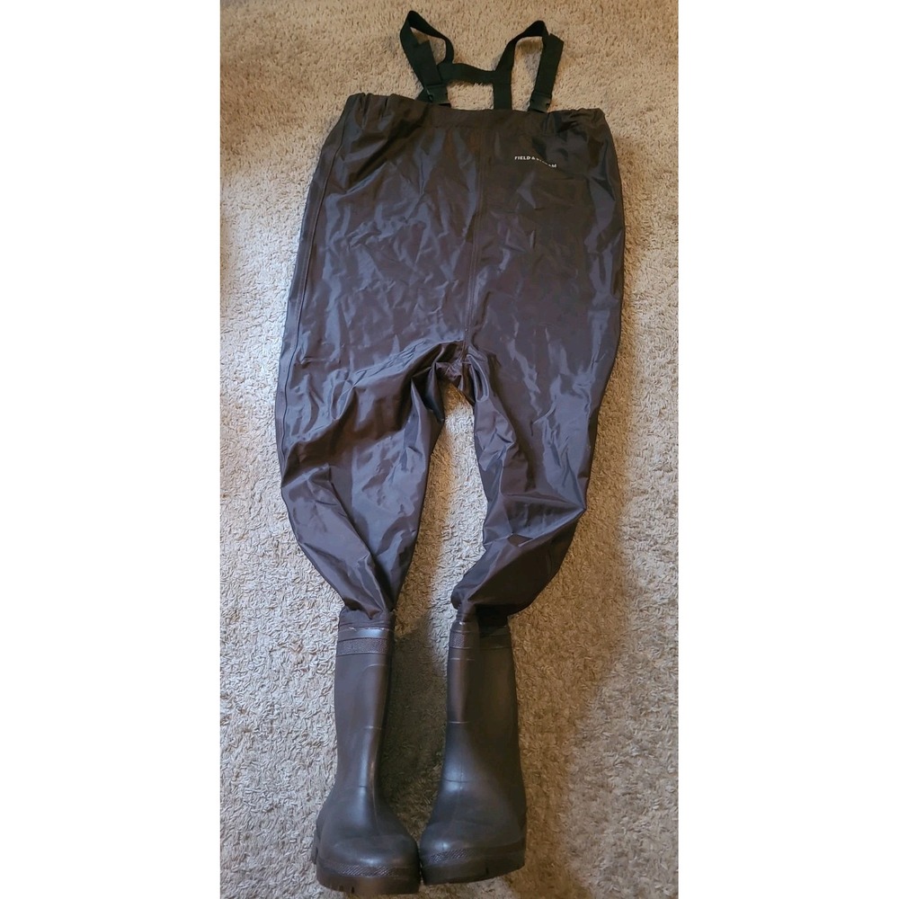 Field & Stream Bootfoot Chest Waders Mens 10 Brown Nylon